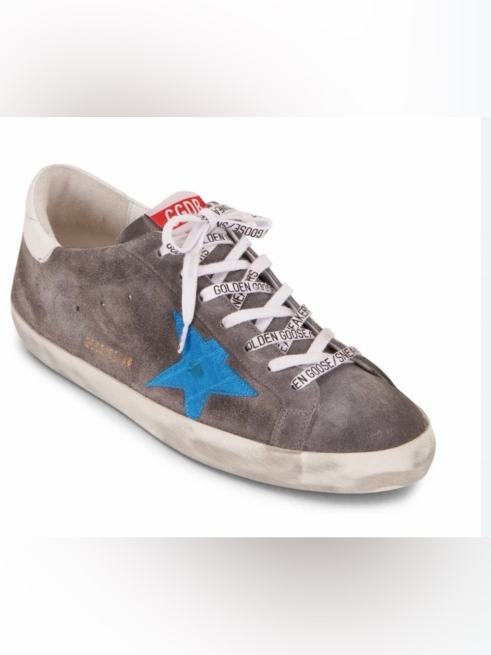 Golden Goose Men’s Superstar Gray Suede Sneakers Size 45